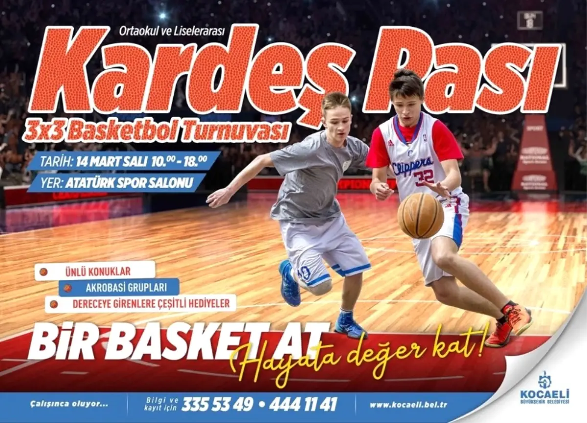 Kardeş Pası Basketbol Turnuvası 14 Mart\'ta