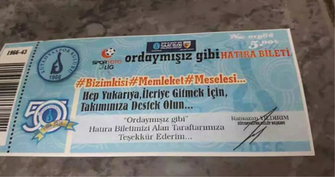 Kütahyaspor\'da Hatıra Bileti Kampanyası