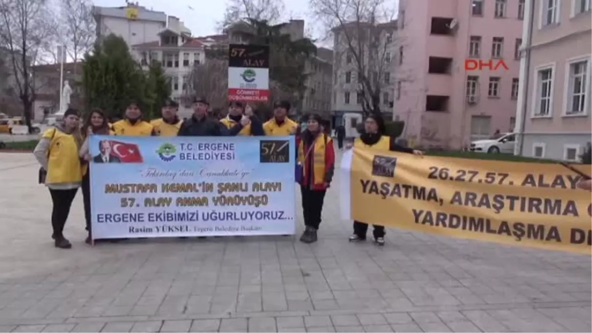 Tekirdağ\'dan 57\'nci Alay\'ı Temsil Eden 57 Gönüllü, Çanakkale\'ye Uğurlandı