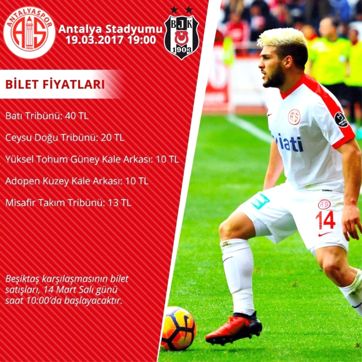 Antalyaspor\'da Beşiktaş Maçı Biletleri Satışa Çıktı