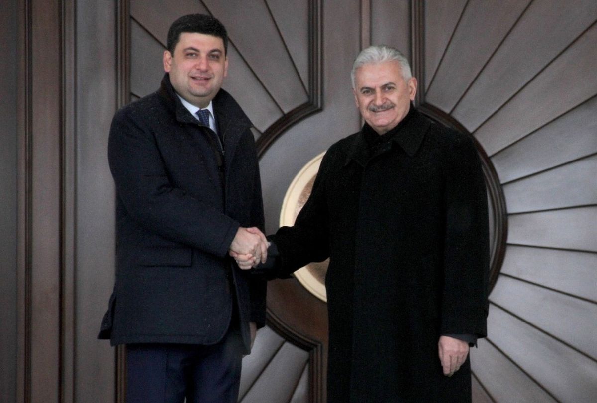 Başbakan Yıldırım, Ukrayna Başbakanı Groysman\'ı Resmi Törenle Karşıladı