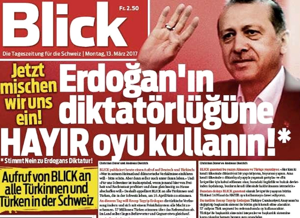 Isviçre Türk Federasyonundan Skandal Manşete Sert Tepki