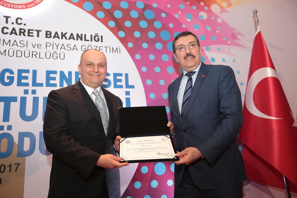 Gümrük ve Ticaret Bakanlığı\'ndan Arçelik A.Ş.\'ye Ödül