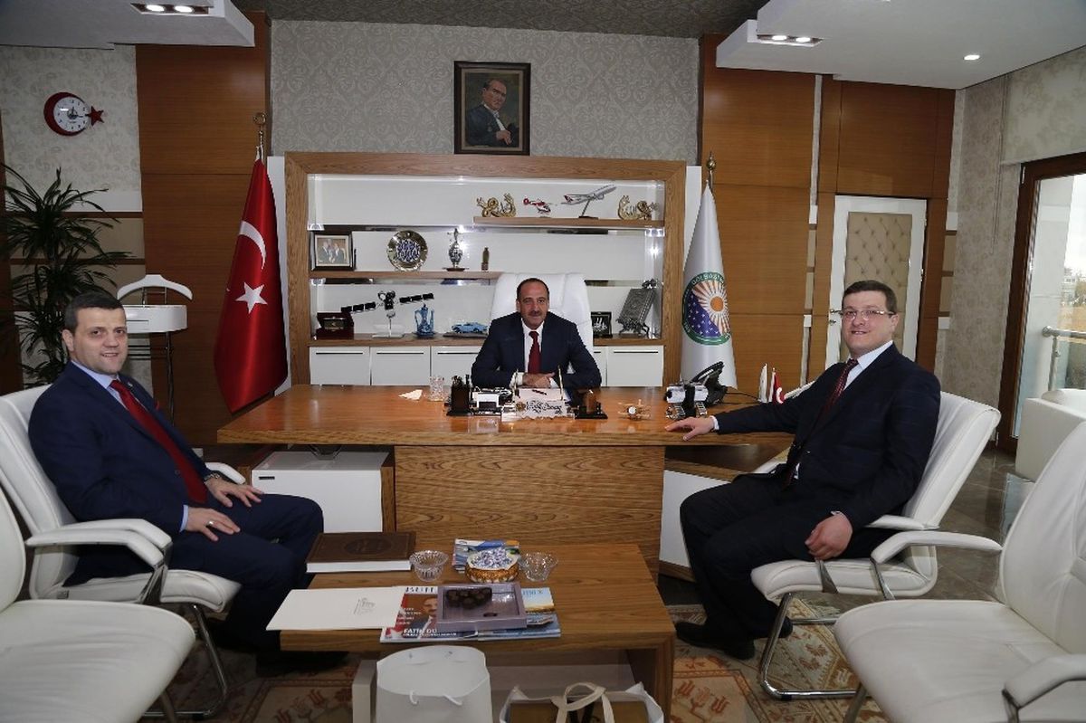 Ahmet Yesevi Üniversitesi Mütevelli Heyet Başkanı Yıldız\'dan Başkan Duruay\'a Ziyaret