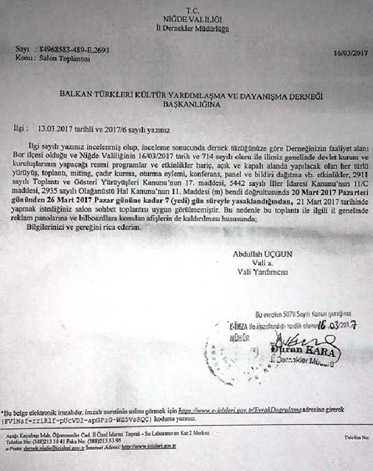 Meral Akşener\'in Niğde Toplantısı Yasaklandı