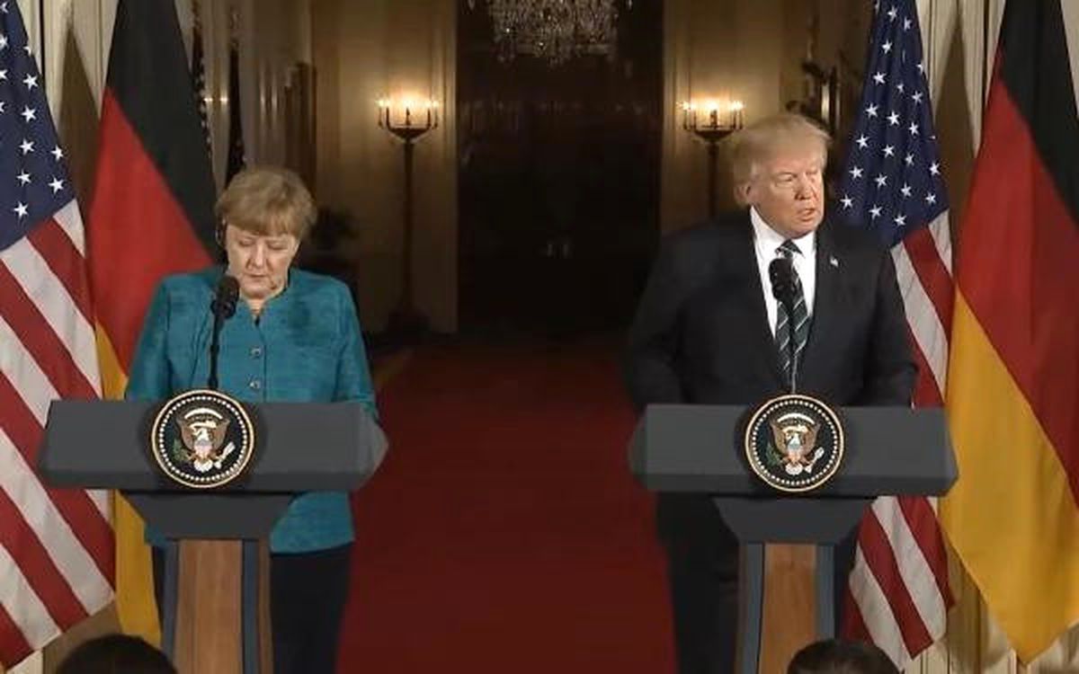 Merkel, Beyaz Saray\'da Trump\'la Görüştü (1)