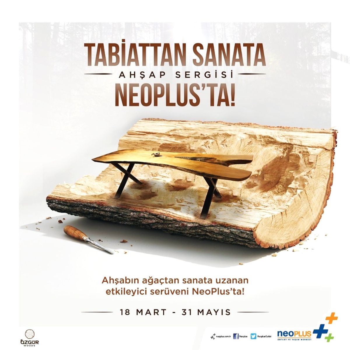 Tabiattan Sanata Ahşap Sergisi Neoplus\'ta