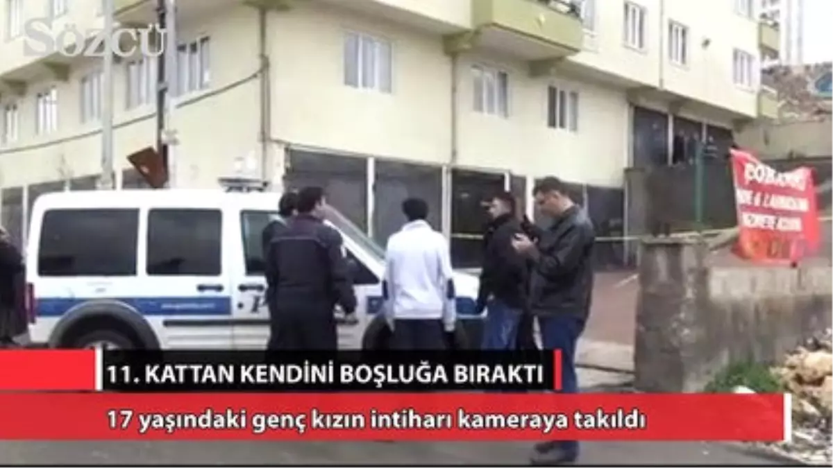 17 Yaşındaki Genç Kızın İntiharı Kameraya Takıldı