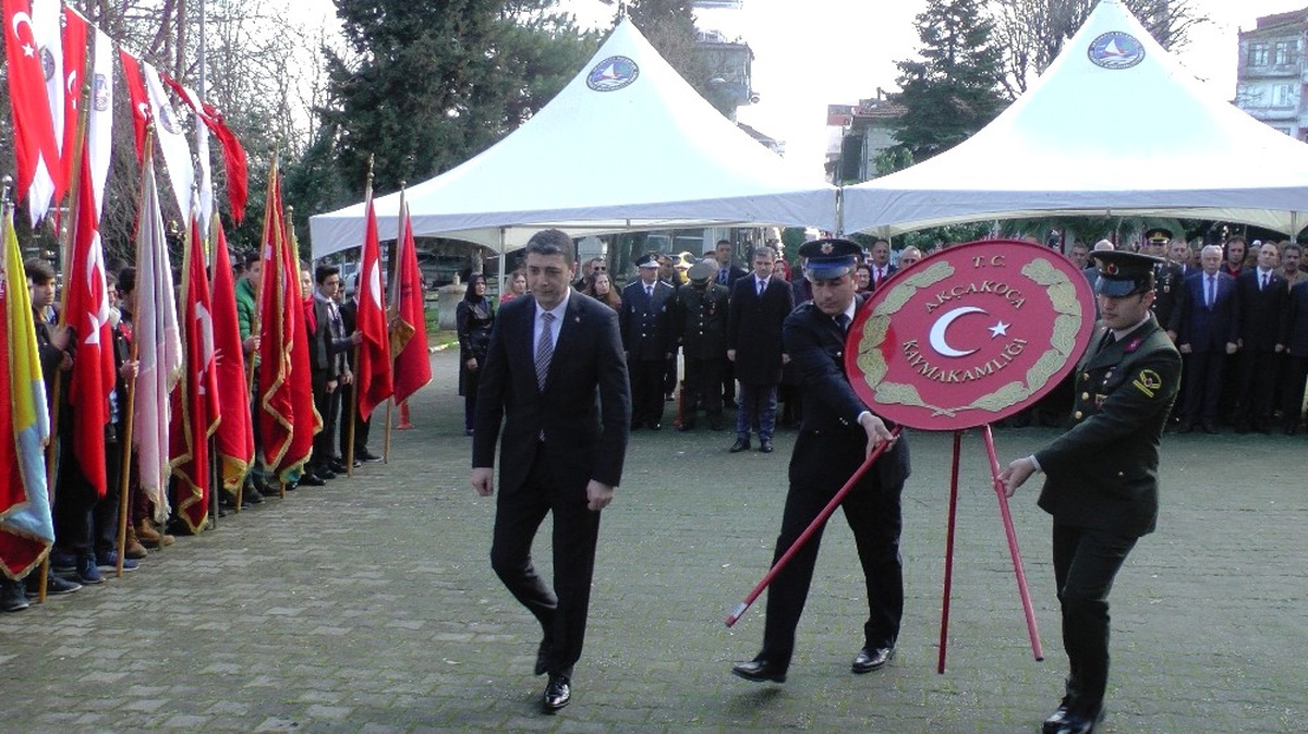 18 Mart Çanakkale Zaferinin 102. Yıldönümü Akçakoca\'da Anıldı