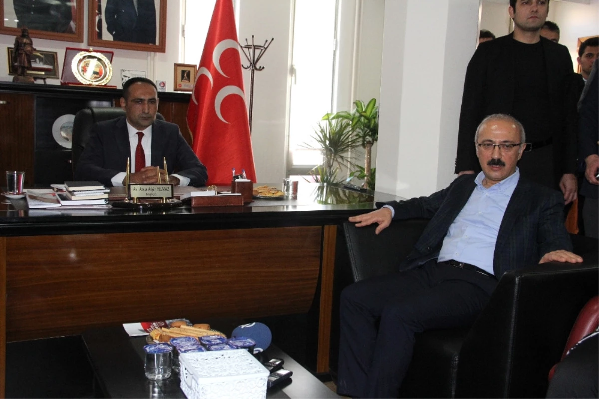 Bakan Elvan MHP Mersin Il Başkanlığını Ziyaret Etti