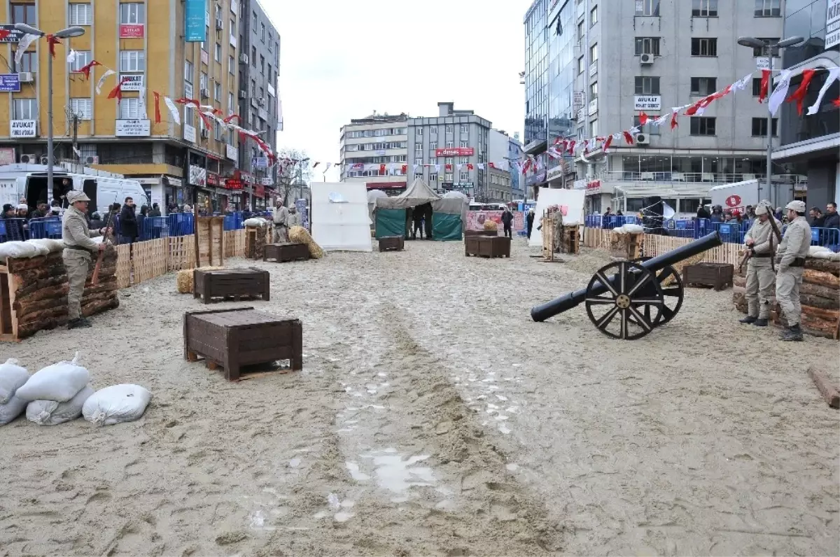 Çanakkale Savaşı, Gaziosmanpaşa Meydanı\'nda Yeniden Canlandırıldı