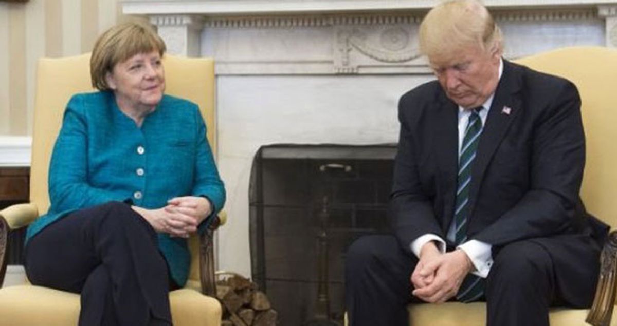 Trump, Merkel\'in Elini Sıkmadı