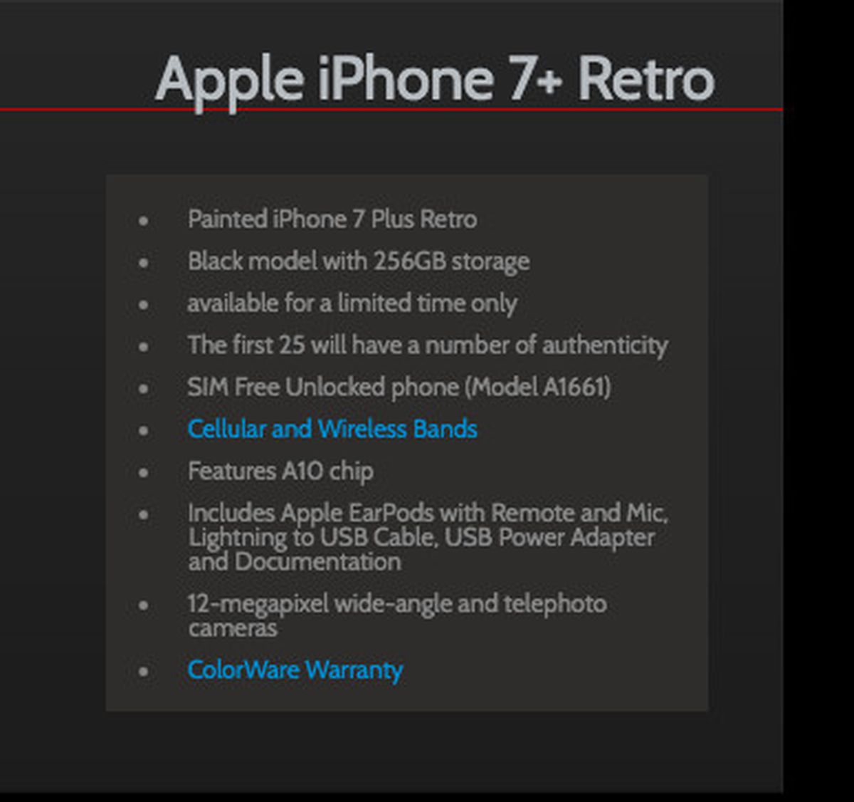 Colorware\'dan İphone 7 Plus Retro, Çok Güzel Ama Pahalı