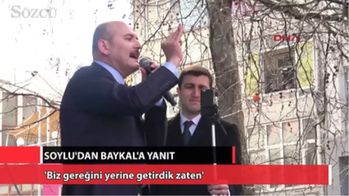 Soylu\'dan Baykal\'a Yanıt