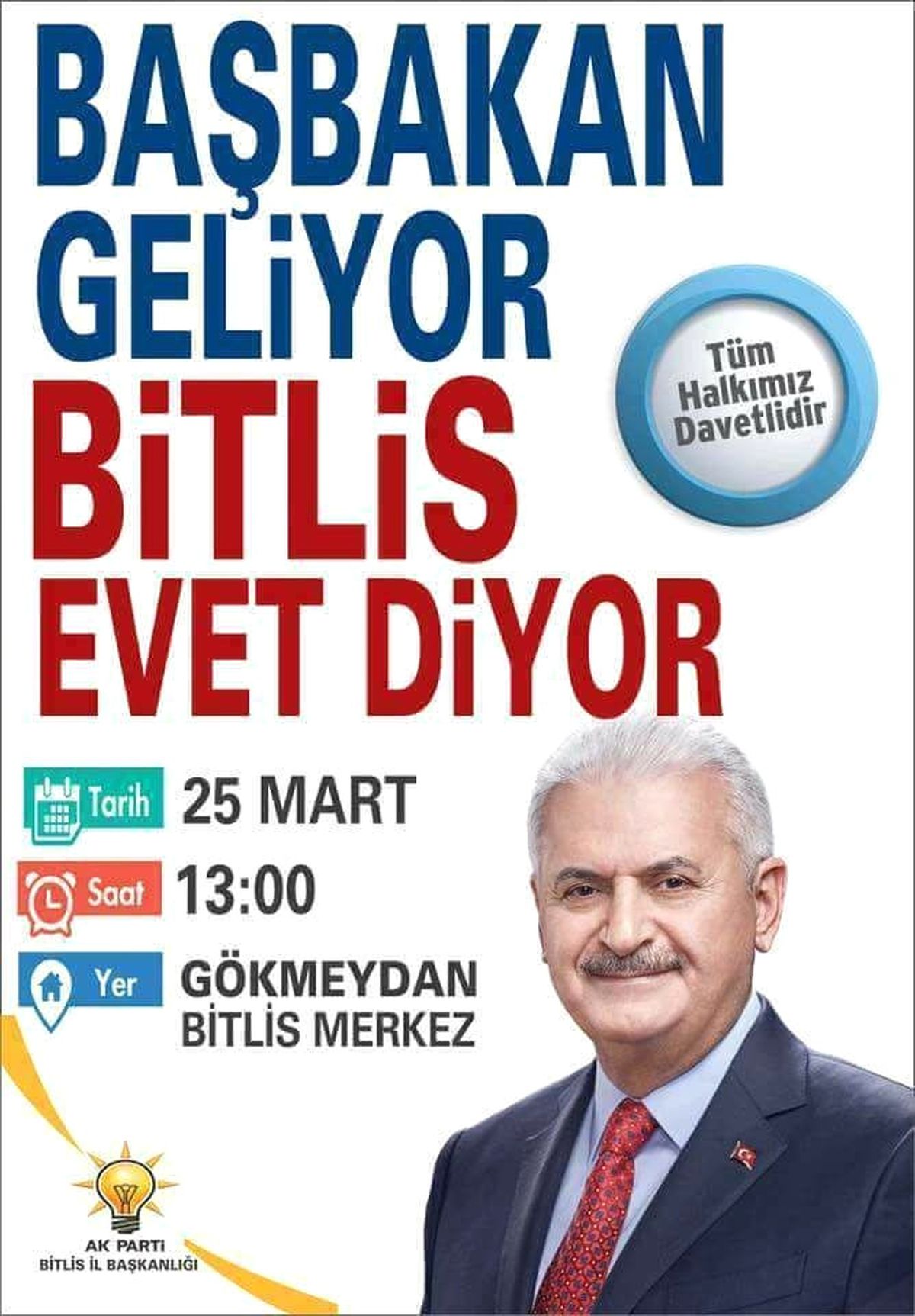 Başbakan Binali Yıldırım Bitlis\'e Geliyor