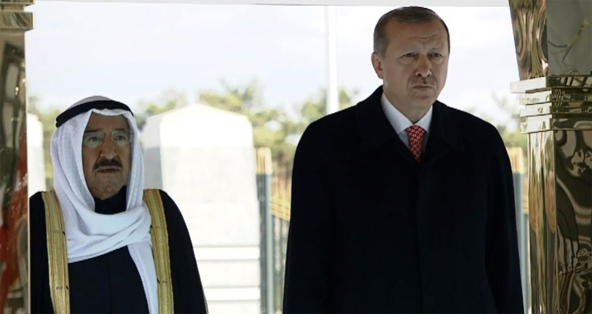 Erdoğan Kuveyt Emiri Sabah\'ı Törenle Karşıladı