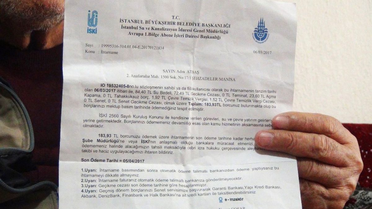 İstanbul\'un Yolunu Bilmeyen Adama İSKİ\'den Su Faturası