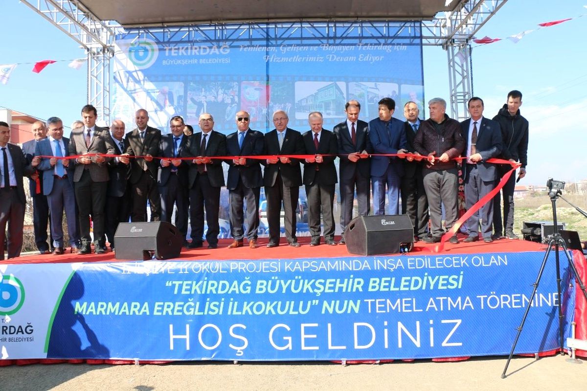 Marmaraereğlisi İlkokulu\'nun Temeli Atıldı