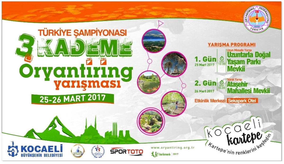 Oryantiring Yarışması Kartepe Uzuntarla Doğal Yaşam Parkında Yapılacak