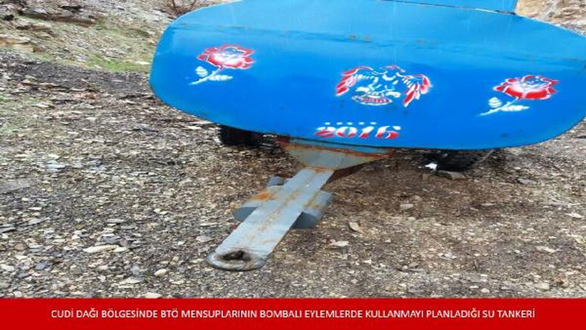 Şırnak\'ta PKK\'nın Bombalı Eylem İçin Hazırladığı Su Tankı Ele Geçirildi