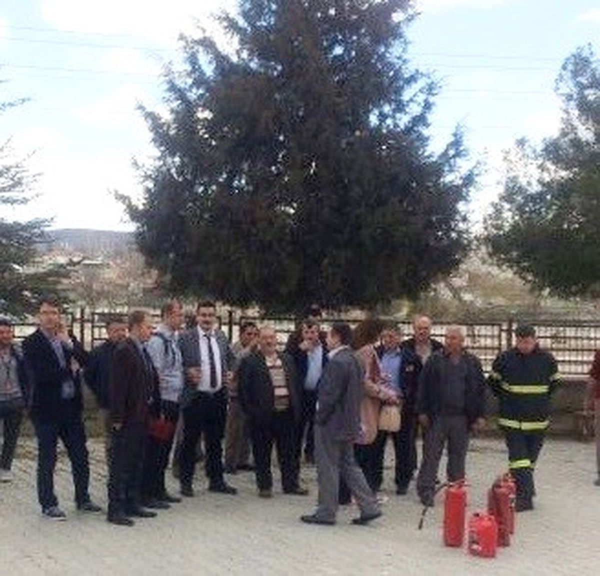 Hisarcık\'ta Milli Eğitim ve Okul Personeline Yangın Eğitimi
