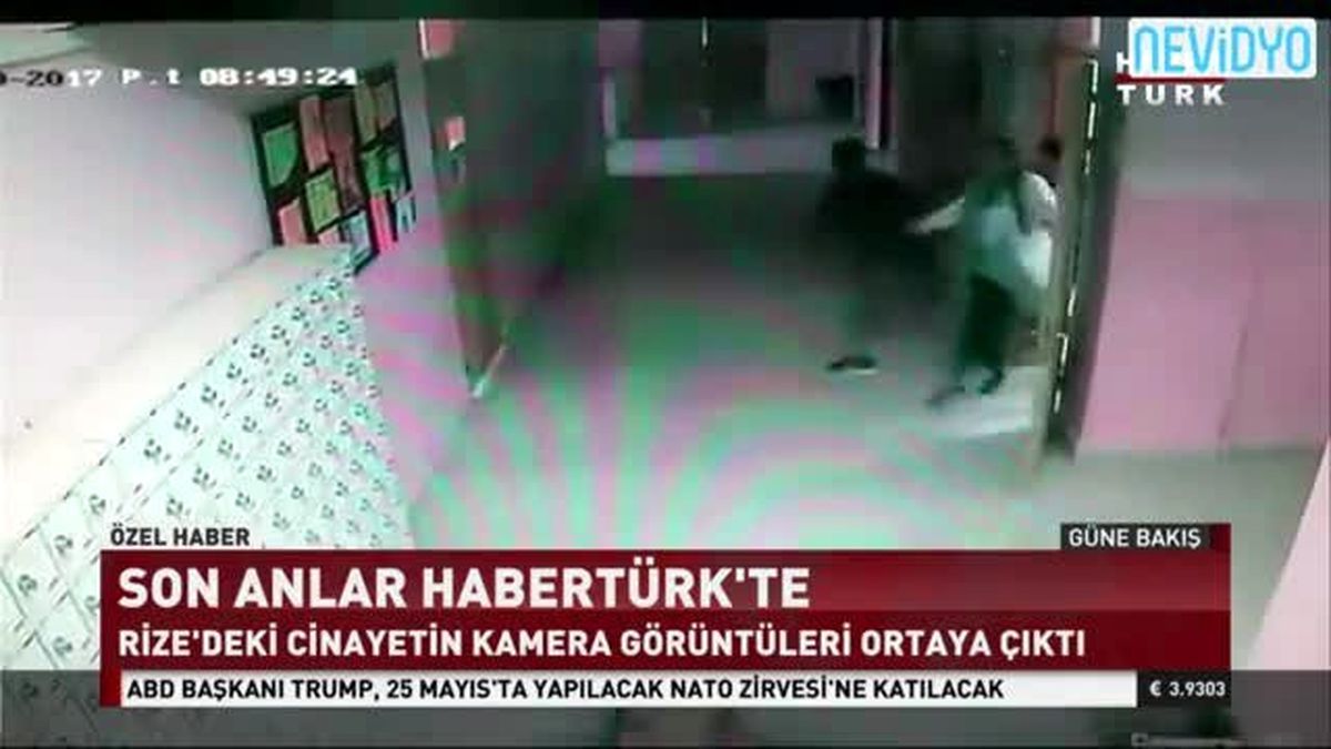 Rize\'deki Lisede Yaşanan Dehşet Kamerada