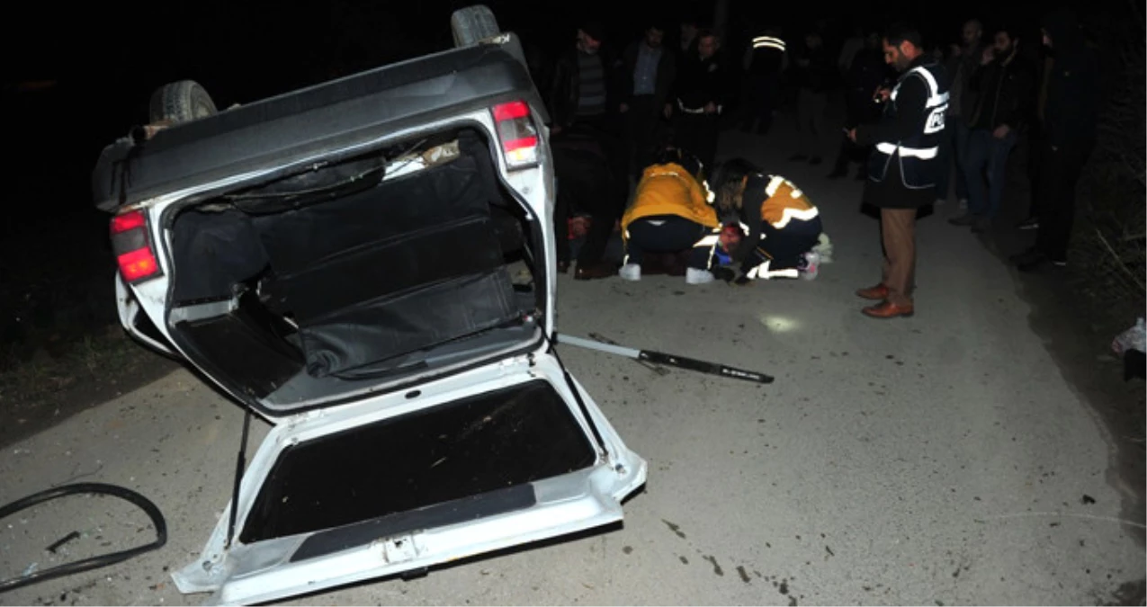 Polisin \'Dur\' İhtarına Uymayan Araç Takla Attı: 2 Yaralı