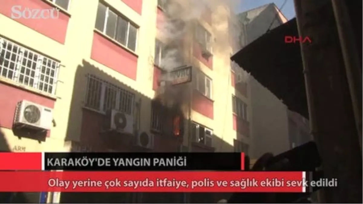 Karaköy\'de Yangın Paniği