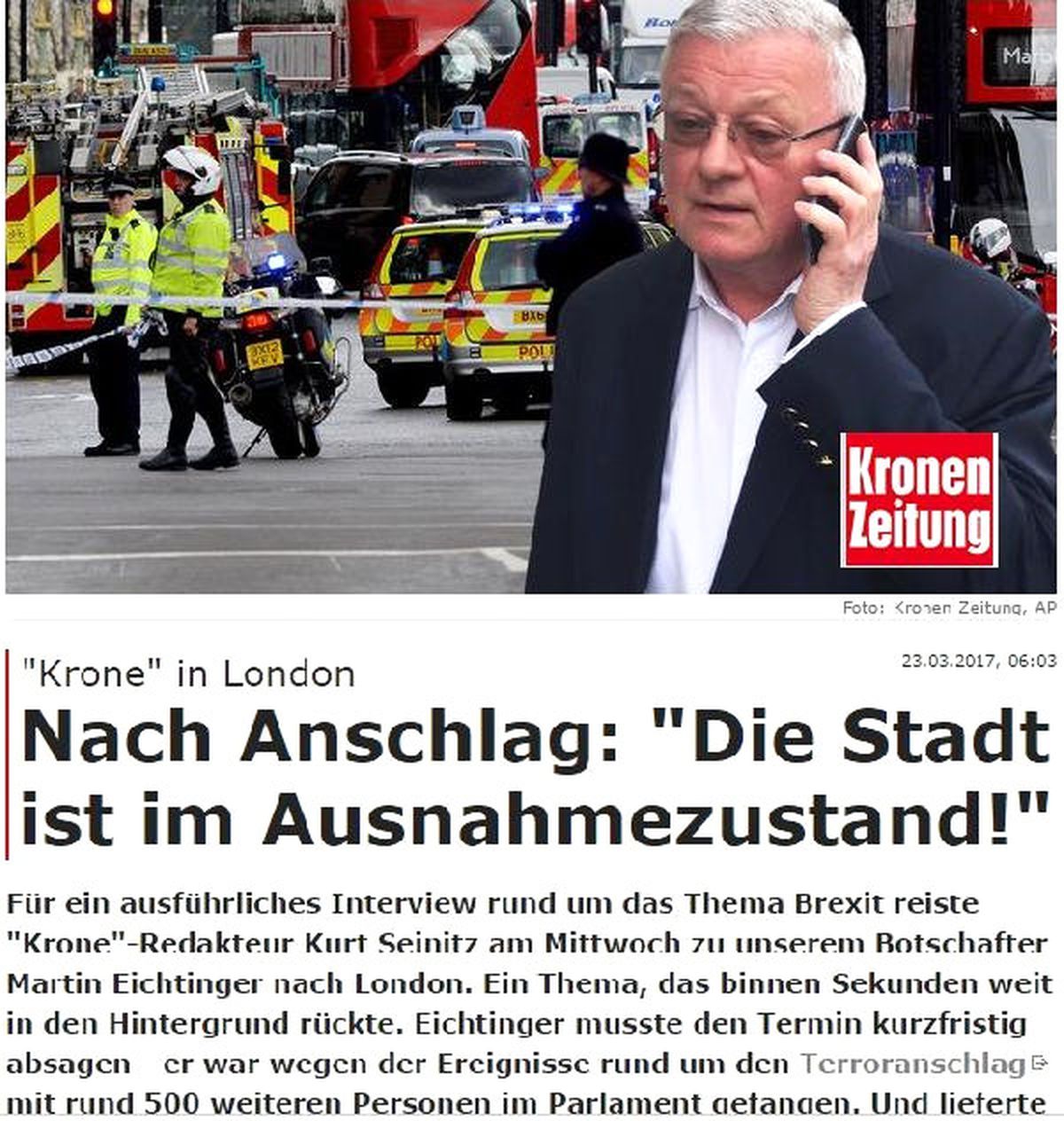 Londra Saldırısı Avusturya Basınında