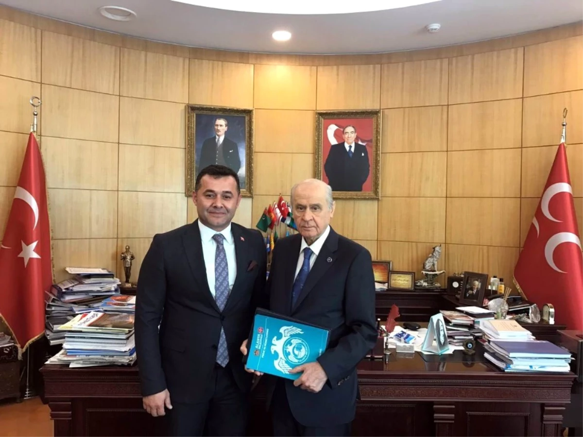 MHP Genel Başkanı Bahçeli, Belediye Başkan Yücel\'i Kabul Etti