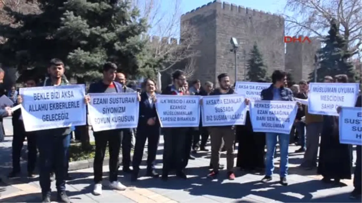 Kayseri\'de Sp\'lilerden Israil\'e \'Ezan Yasağı\' Protestosu