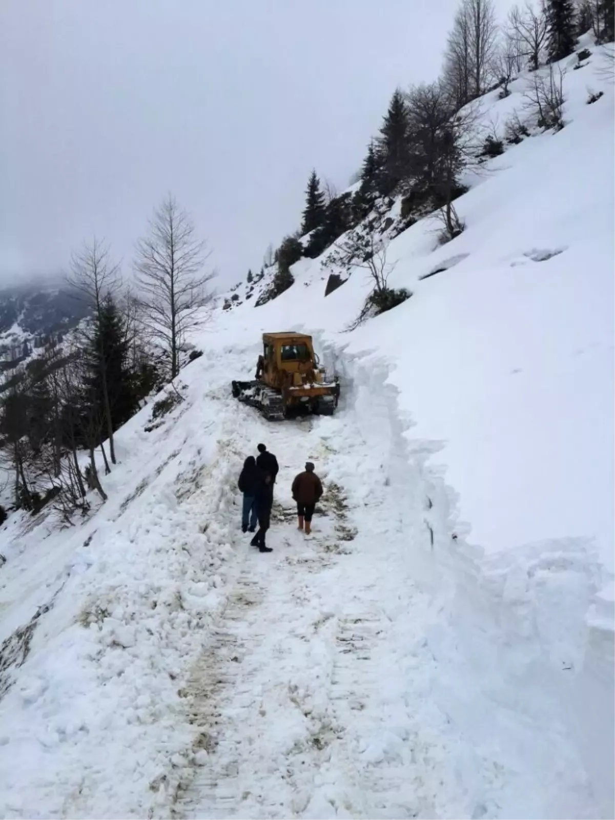 Rize\'de Karla Kaplı Yayla Yolları Açılmaya Başlandı