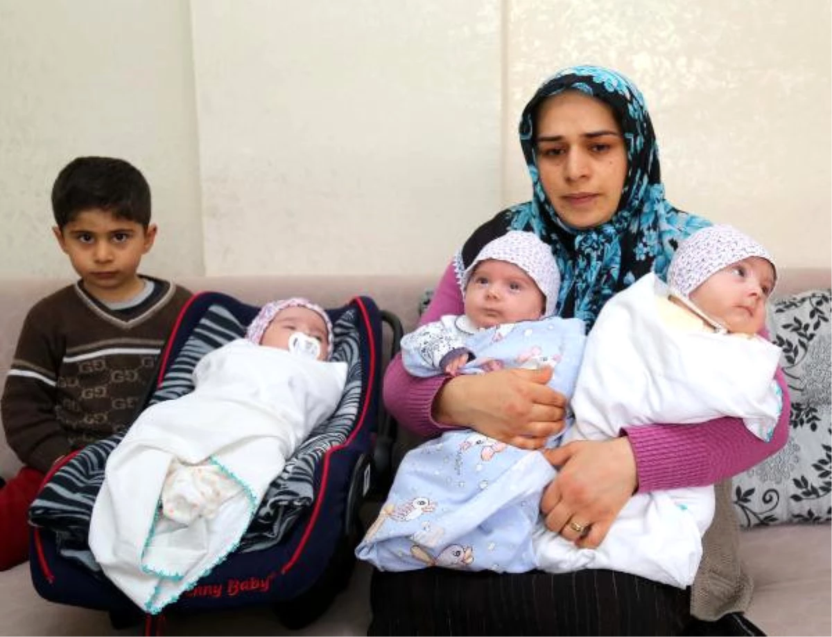 Üçüz Bebeklerine Bakmakta Zorlanan Asgari Ücretli Aile, Yardım Bekliyor