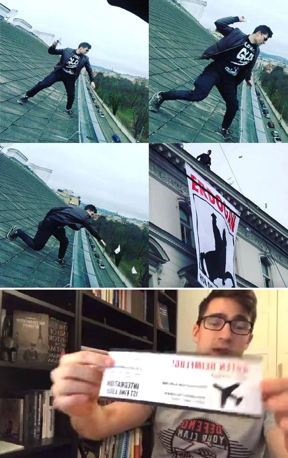 Viyana Büyükelçiliğine Yapılan Pankartlı Saldırının Videosu Yayınlandı