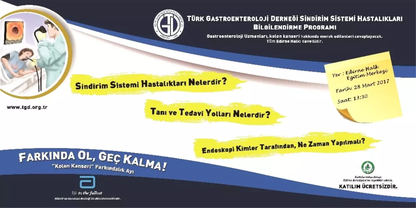 Tgd, \'Sindirim Sistemi Hastalıkları Bilgilendirme Programı\'na Başlıyor