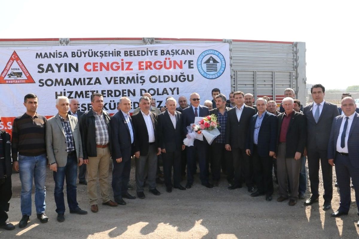 Başkan Ergün Soma\'da Temaslarda Bulundu