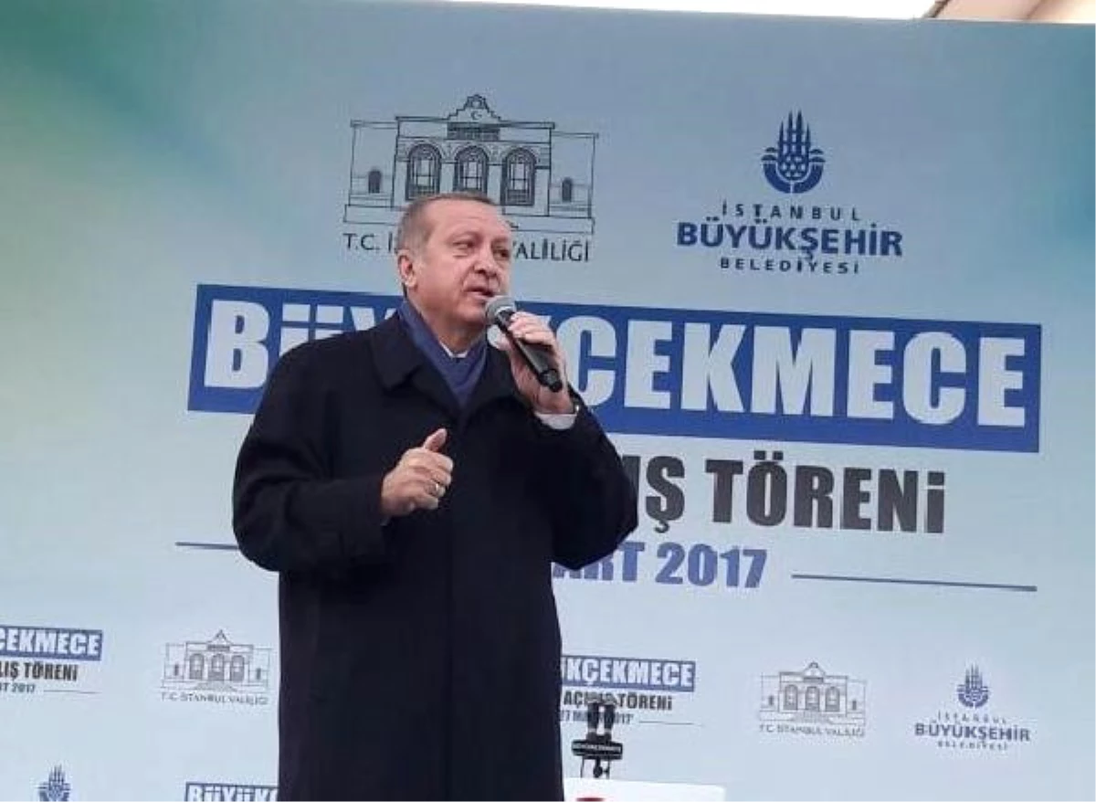 Aktüel Görüntü) Cumhurbaşkanı Erdoğan Büyükçekmece\'de Toplu Açılış Töreninde Konuştu