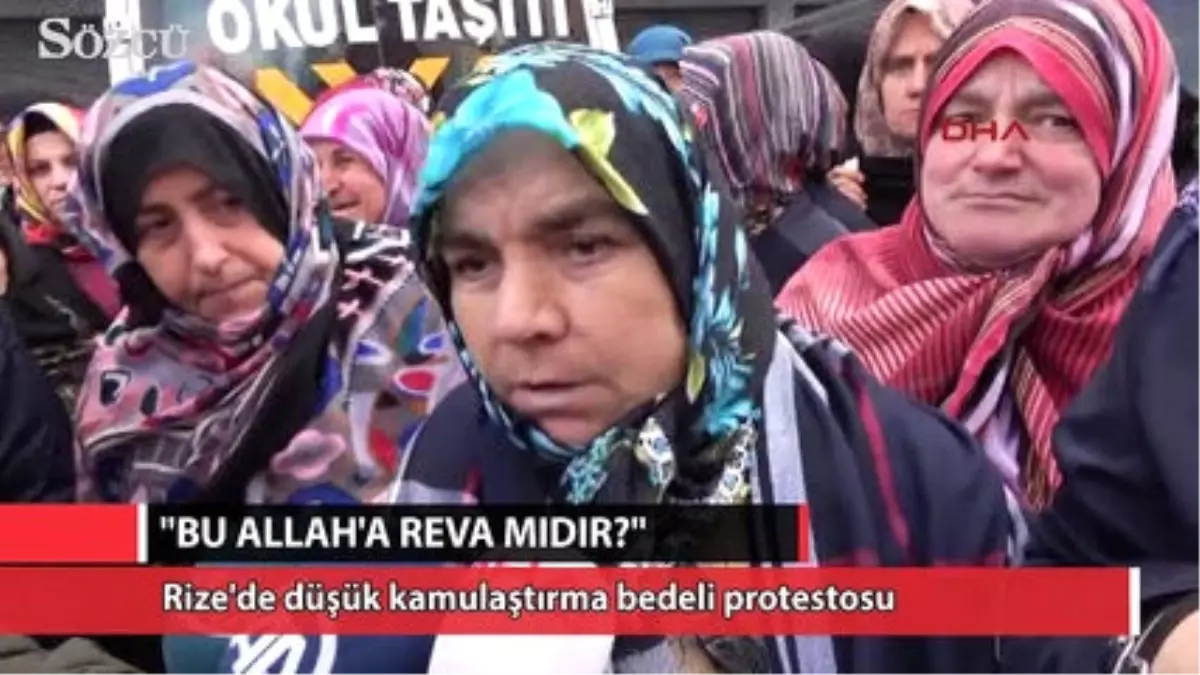 Rize\'de Düşük Kamulaştırma Bedeli Protestosu