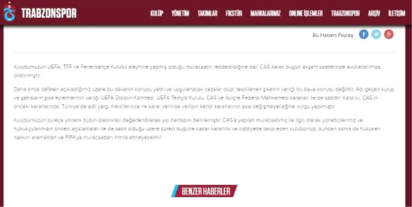 Trabzonspor FIFA\'ya Başvurma Uyarısı