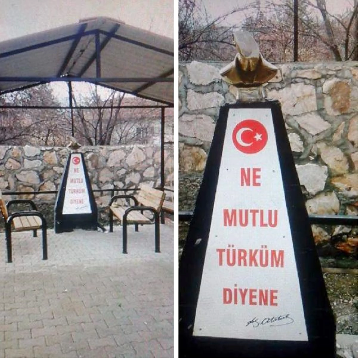 Divriği\'de Atatürk Büstüne Saldırı