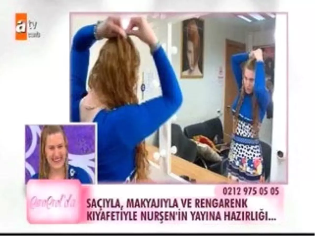 Esra Erol\'da - Nurşen Programa Nasıl Hazırlanıyor? İşte Makyajsız Hali