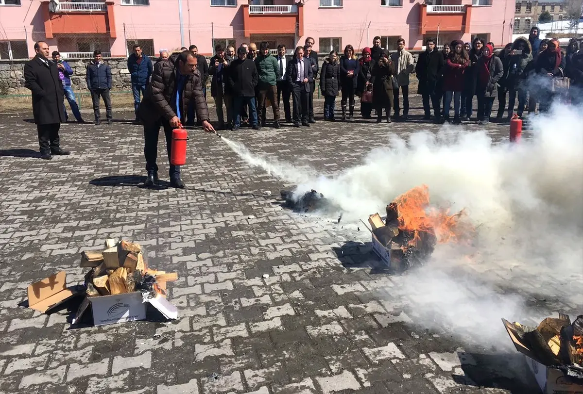 Sarıkamış\'ta Yangın Tatbikatı