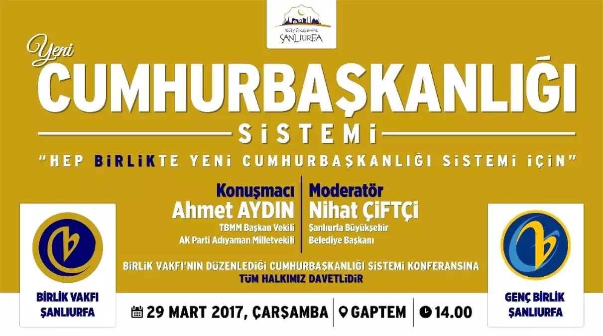 TBMM Başkan Vekili Ahmet Aydın, Cumhurbaşkanlığı Hükumet Sistemini Anlatacak