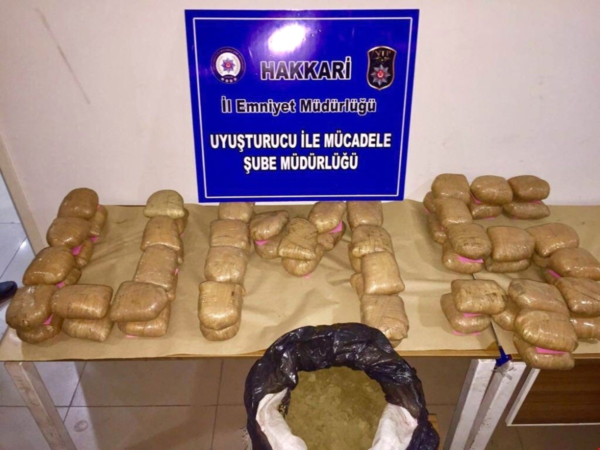 Kayaların Arasında 50 Kilogram Esrar Bulundu