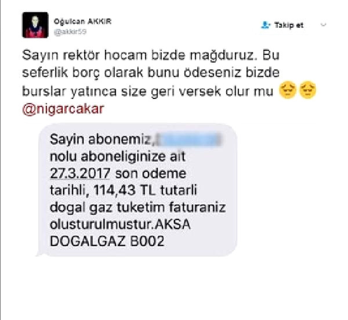 Rektör, Öğrencisinin Doğalgaz Faturasını Ödedi