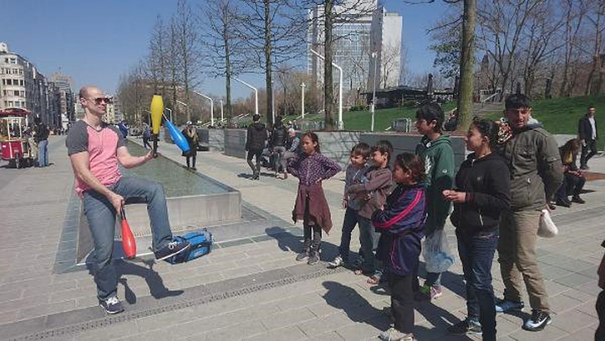 Suriyeli Çocukların ABD\'li Jonglöre İlgisi