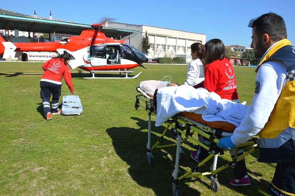Ambulans Helikopter Suriyeli Minik Ravan İçin Havalandı