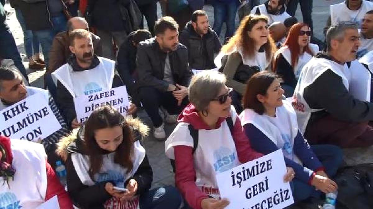 Kesk\'in Valilik Önündeki Eyleminde Polis ve Göstericler Arasında Arbede