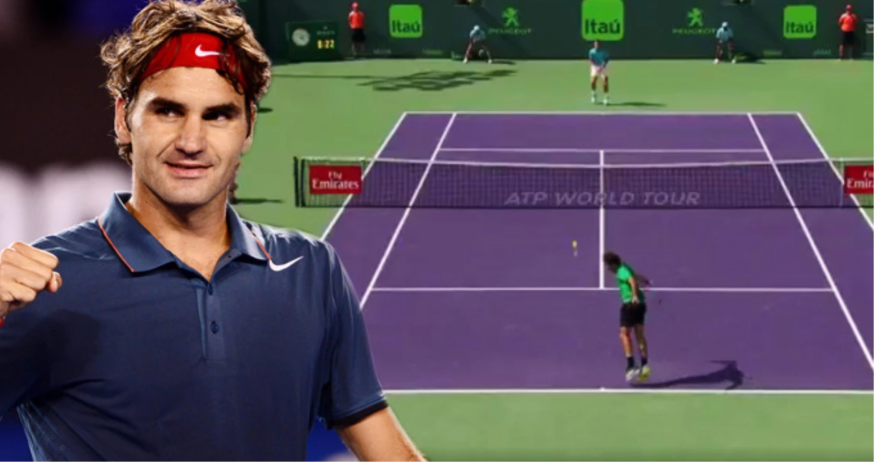 ABD\'de Düzenlenen Tenis Turnuvası\'nda Federer\'in Vuruşu Ağızları Açık Bıraktı