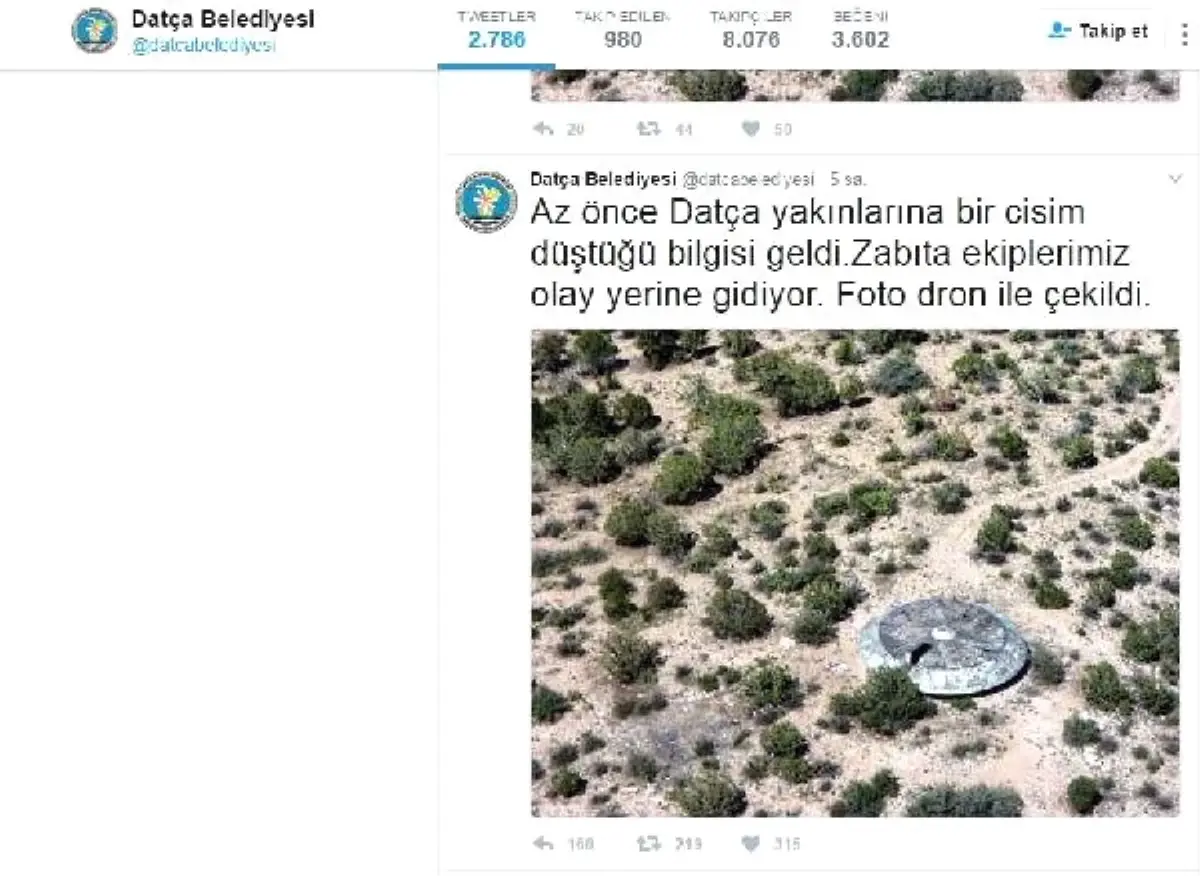 Datça Belediyesi \'Ufo Düştü\' Diye 1 Nisan Şakası Yaptı